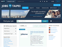 Tablet Screenshot of jobsintaipei.com
